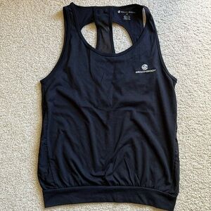 Black Beachbody tank top. Size small.Cute sheer features
